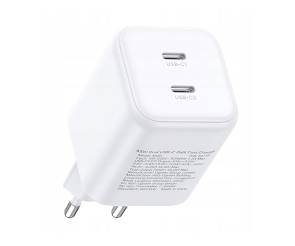 Ładowarka i akumulator UGREEN Ładowarka sieciowa X526 45W GaN 2x USB-C biała